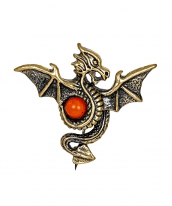 Dragon Brooch Red VSARTE