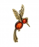 Hummingbird fruit brooch QBXN2X