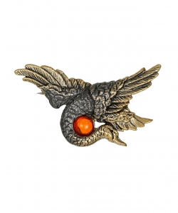 Brooch Swan flying IFYBPE