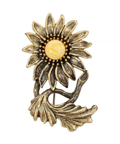 Brooch Calendula Flower LO7J9I