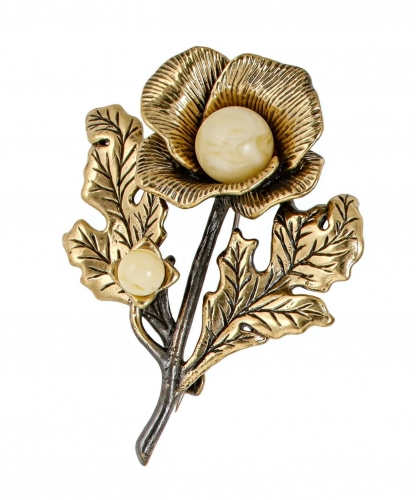 Brooch Flower Eschscholzia Y1M2UZ