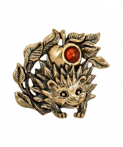 Hedgehog brooch with liquid apple 99PUNE