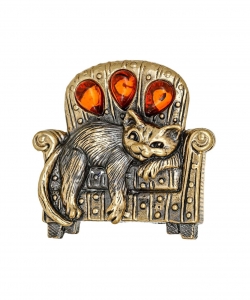 Brooch Cat dream on Bergere 25Q1RX