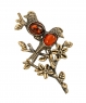 Birds couple brooch J3ED57