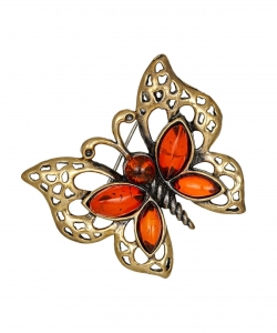 Brooch Butterfly Monarch QXDW9V