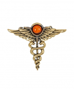 Brooch Caduceus 8IVT3G