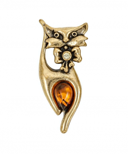 Cat brooch with bow RUC7TZ