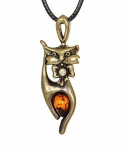 Cat pendant with bow PS8MRF