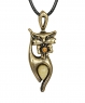 Cat pendant with bow PS8MRF