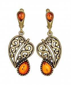 Earrings Leaf Openwork L8MBYY