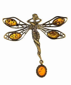 Dragonfly-Fairy Brooch with bow MT4DHT