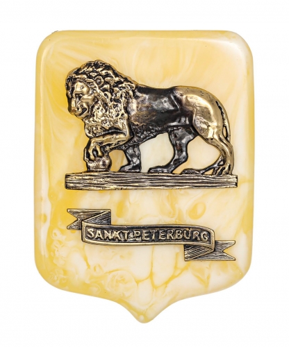 Magnet "St. Petersburg shield Lion" "J2L2ZN"