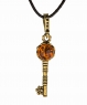 Golden key pendant with rhinestone 78D2EC