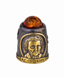 Thimble Pushkin A.S. with cabochon KA5DQU